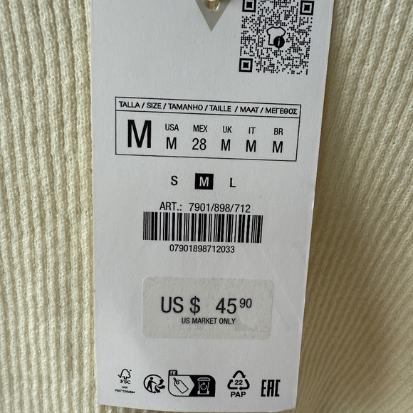 NWT Zara rhinestone sweater - Picture 5 of 5